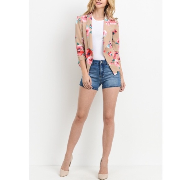 LAST: Large Floral Print Blazer - Picture 5 of 8